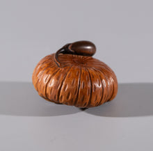 Load image into Gallery viewer, Netsuke - Pumpkin and Nasubi