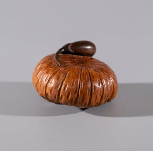 Netsuke - Pumpkin and Nasubi