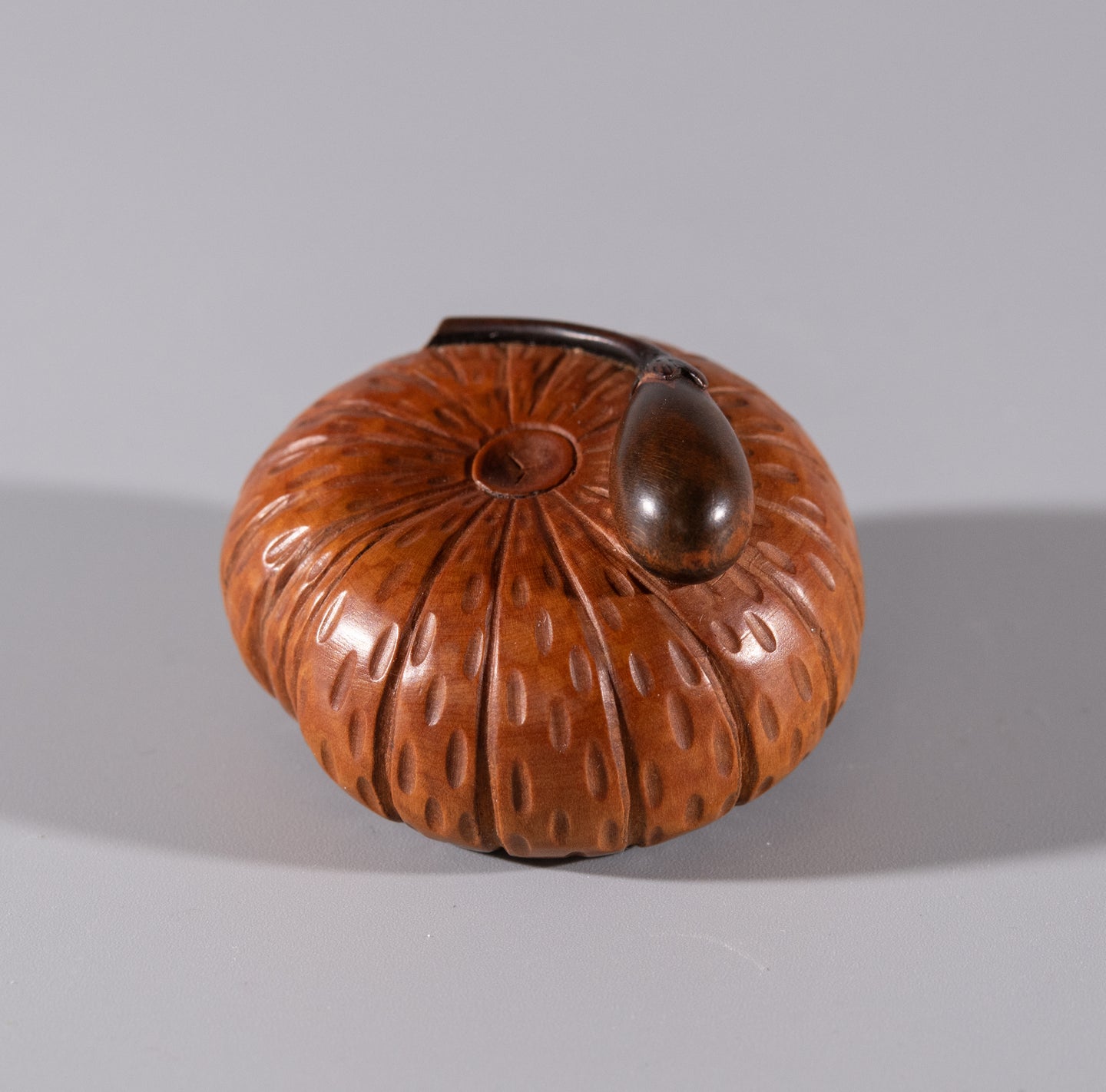 Netsuke - Pumpkin and Nasubi