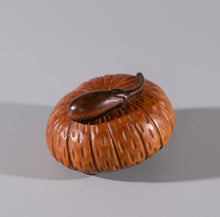 Load image into Gallery viewer, Netsuke - Pumpkin and Nasubi