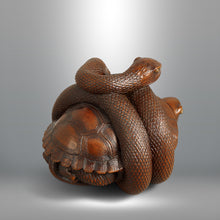 Load image into Gallery viewer, Netsuke - Snake and Tortoise