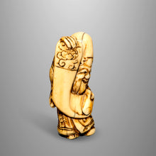 Load image into Gallery viewer, Netsuke - Jurojin Holding the Scroll of Life