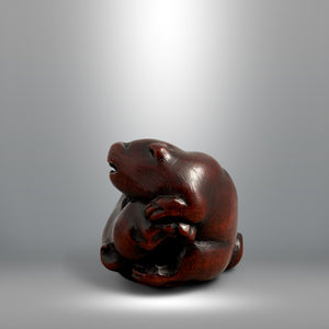 Netsuke - Playing Pups