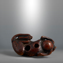 Load image into Gallery viewer, Netsuke - Dog Holding a Ball
