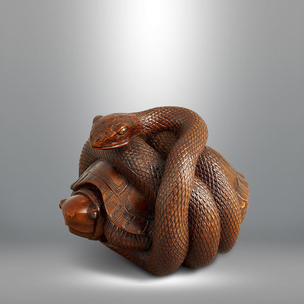 Netsuke - Snake and Tortoise