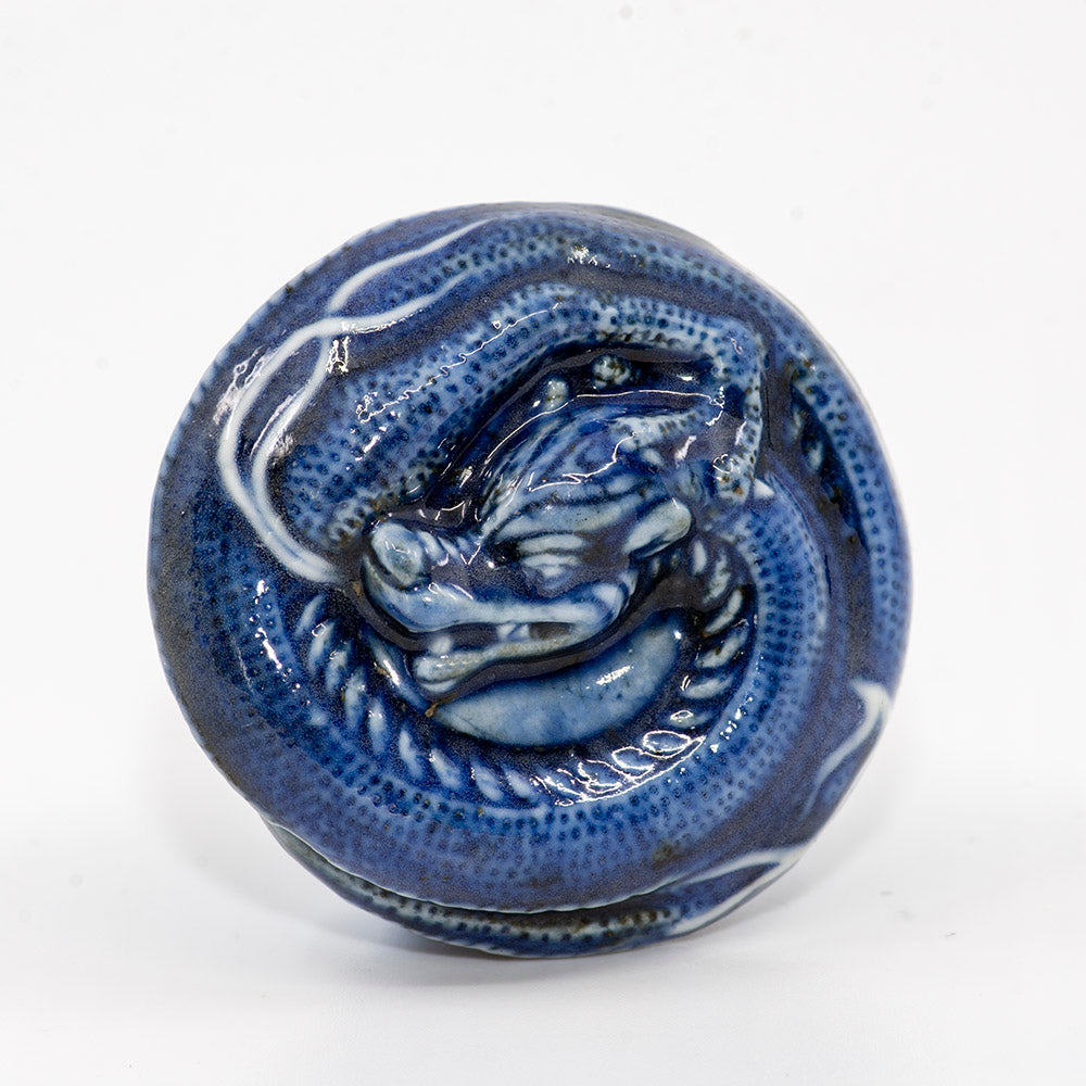 Netsuke – Ceramic dragon manju
